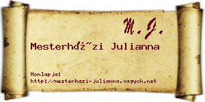 Mesterházi Julianna névjegykártya